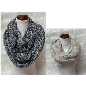 NEW Emanuel Geraldo Warm Infinity Scarfs, Set of 2